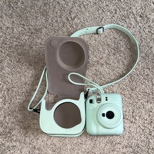 Instax Mint Green Digital Camera with Case